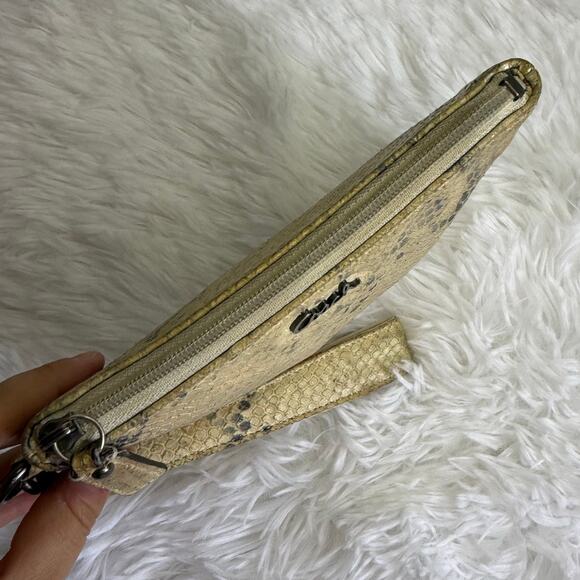 COACH Kristin Embossed Python Wristlet - Picture 5 of 9